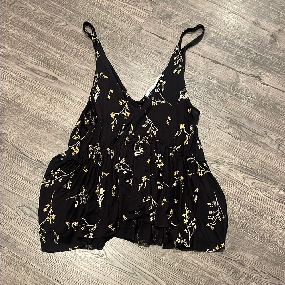 Floral Black Women's Top